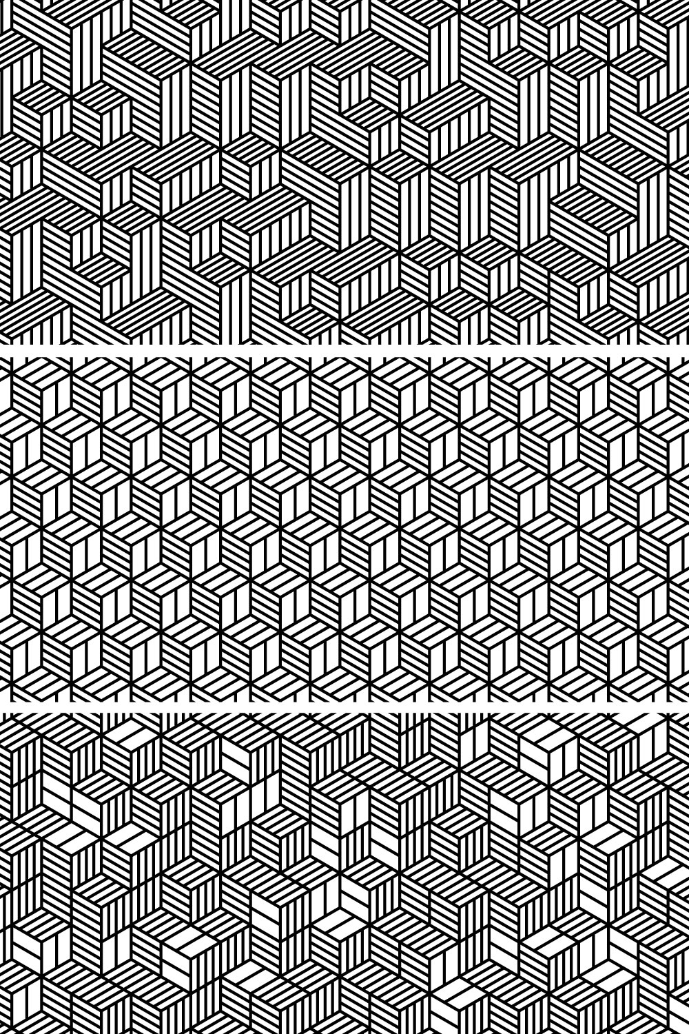 Isometric Cubes Tileable Backgrounds pinterest preview image.