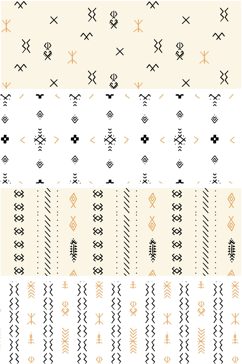 Moroccan Berber Seamless Patterns pinterest preview image.