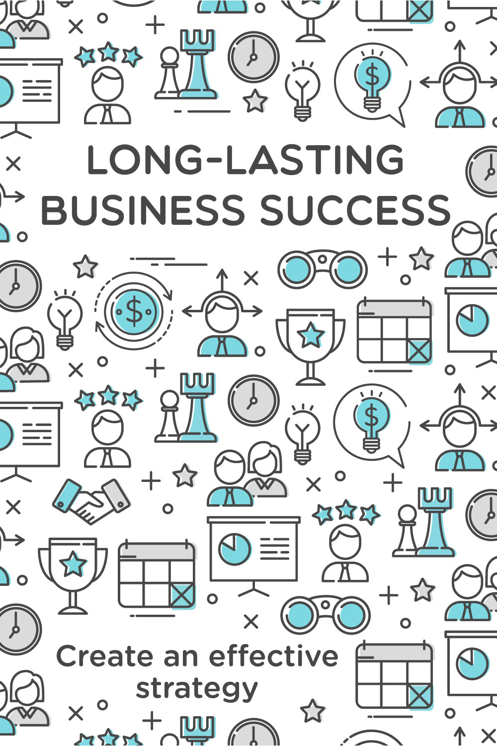 Long Lasting Business Success Vector Illustrations pinterest preview image.