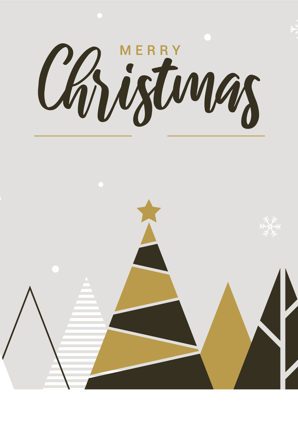 Flat Design Creative Christmas Greeting Card pinterest preview image.