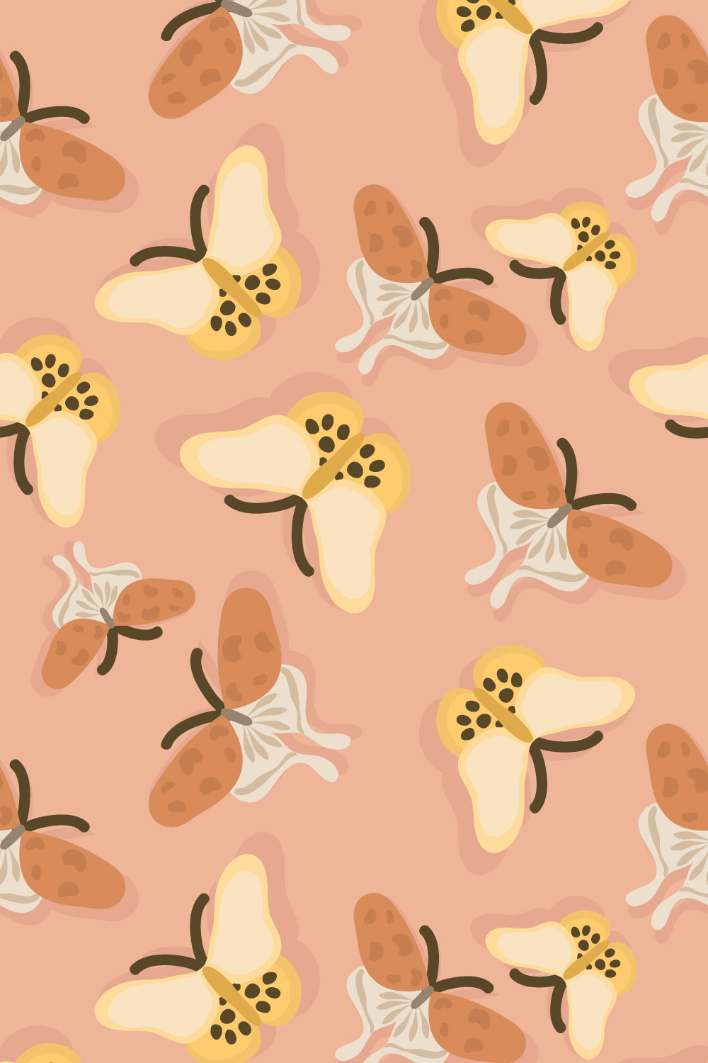 Butterfly Seamless Pattern pinterest preview image.