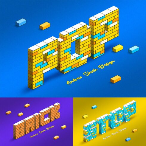 Bricks Text Effects cover image.