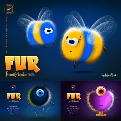 Fur Procreate Brushes cover image.