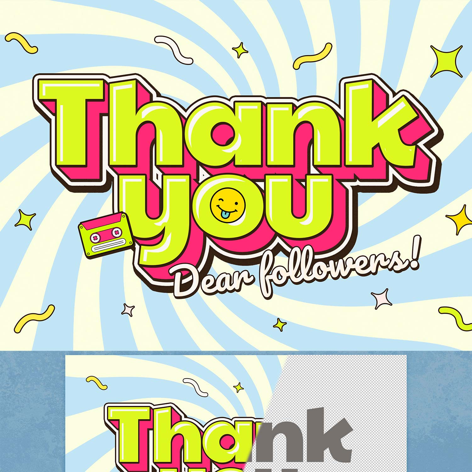 Thank You Text Effect cover image.