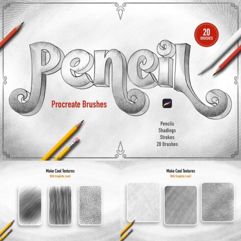 Pencils Procreate Brushes cover image.