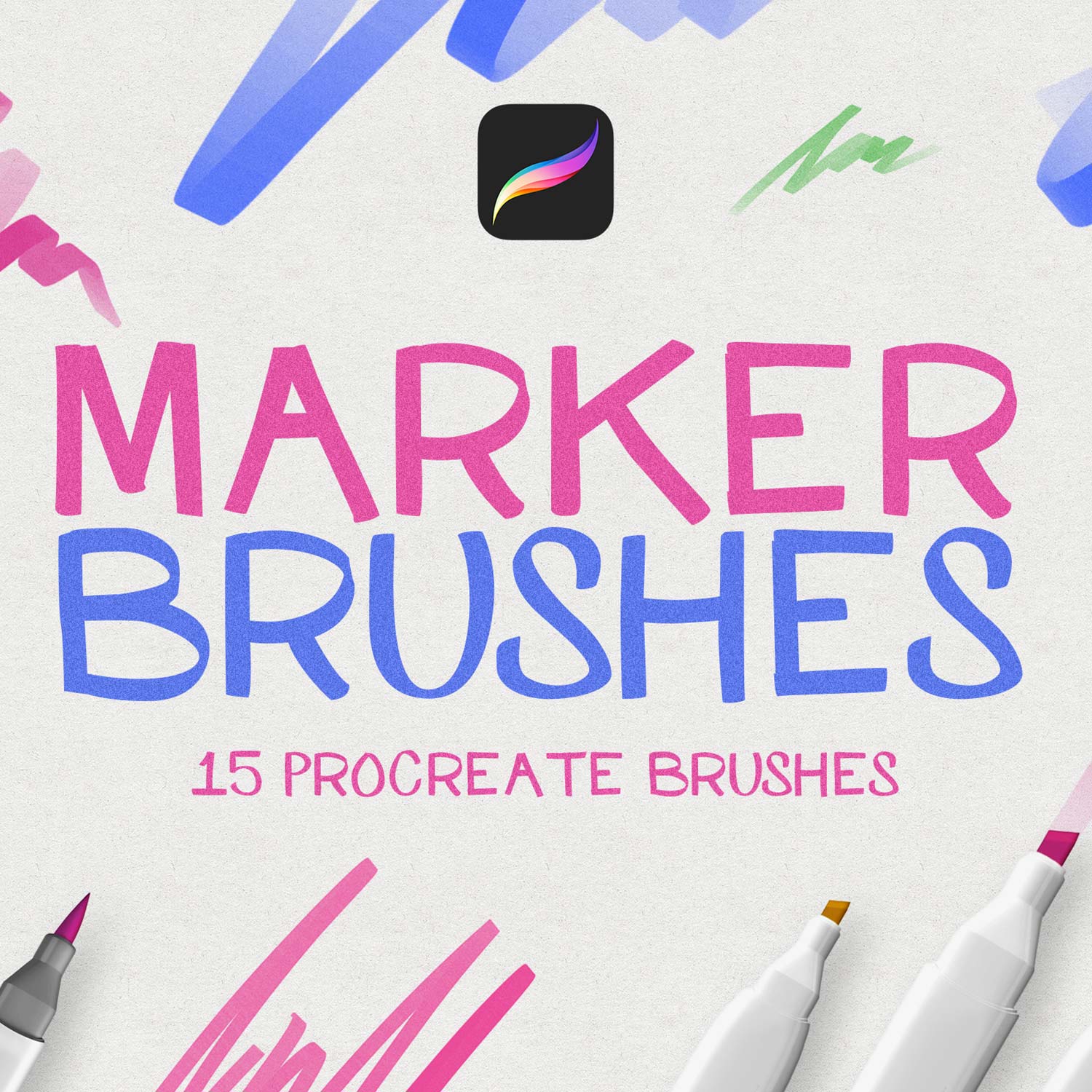 Marker Procreate Brushes cover image.