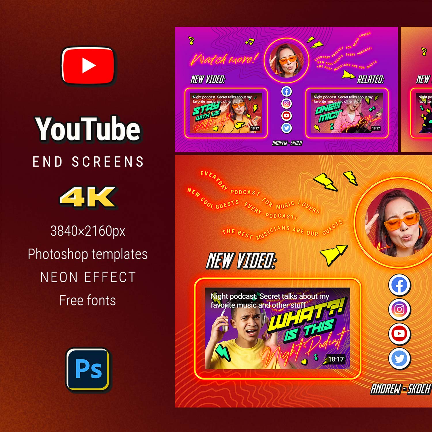 Music YouTube End Screens cover image.