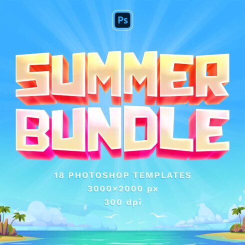 Summer Text Effects Bundle cover image.