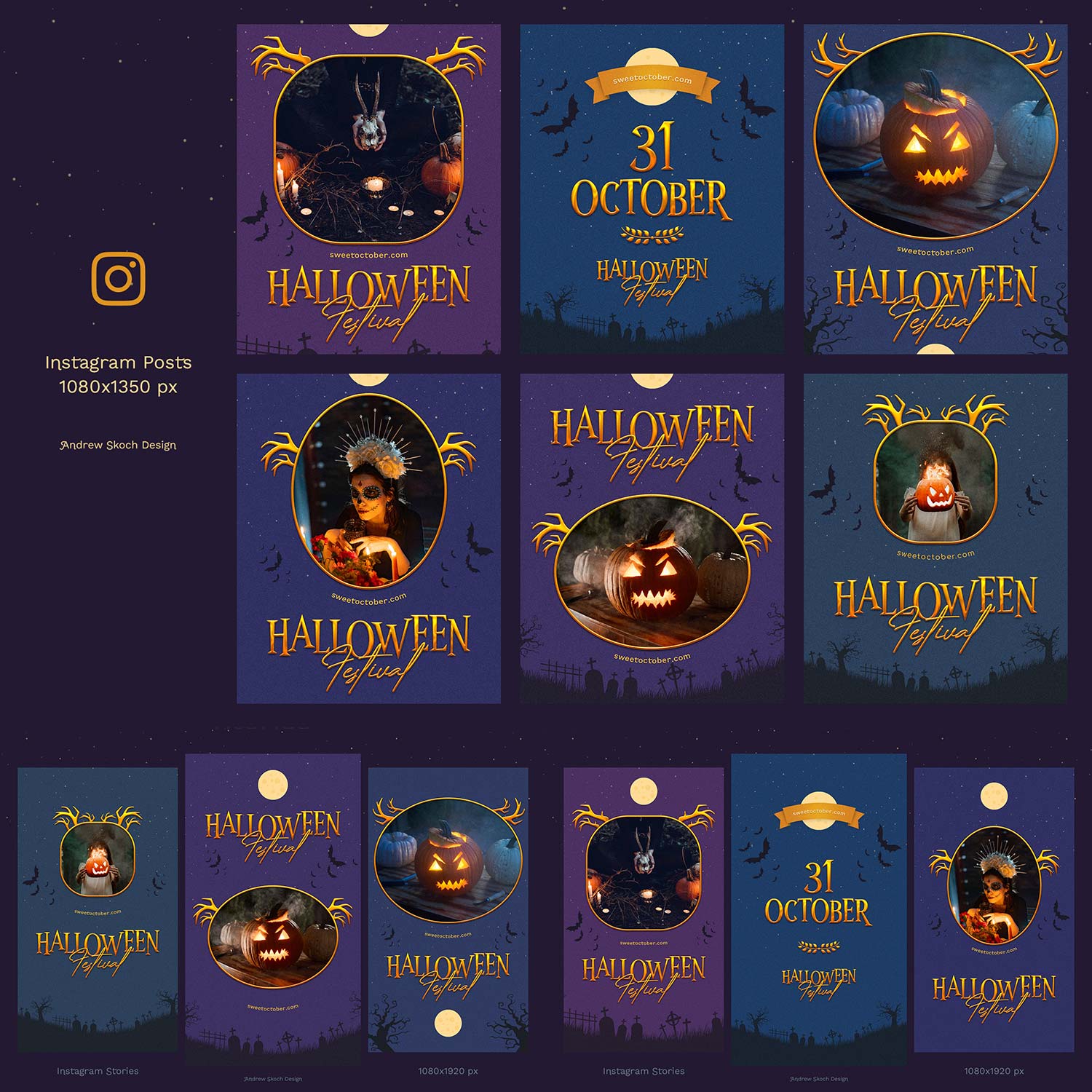 Halloween Instagram preview image.