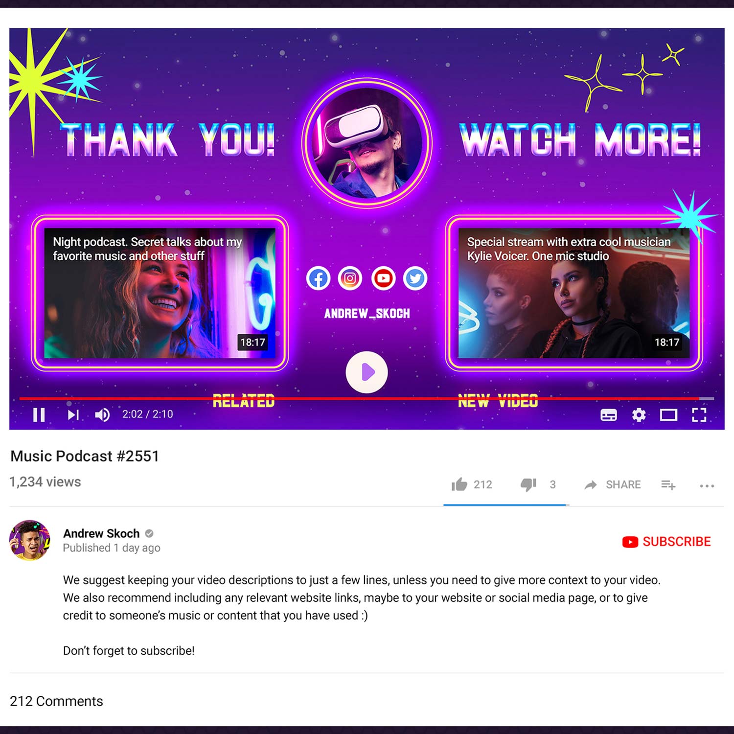 YouTube End Screens preview image.