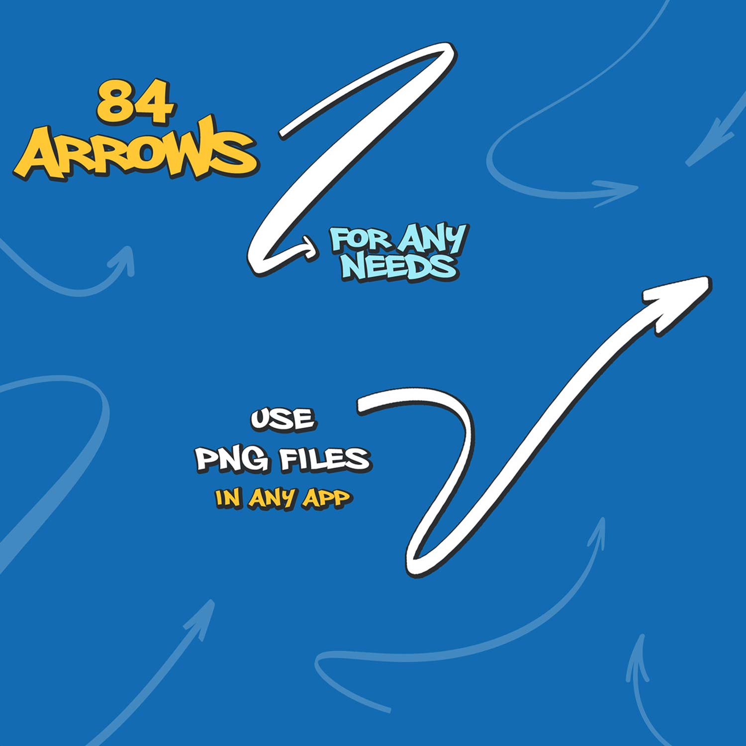 84 Hand Drawn Arrows preview image.
