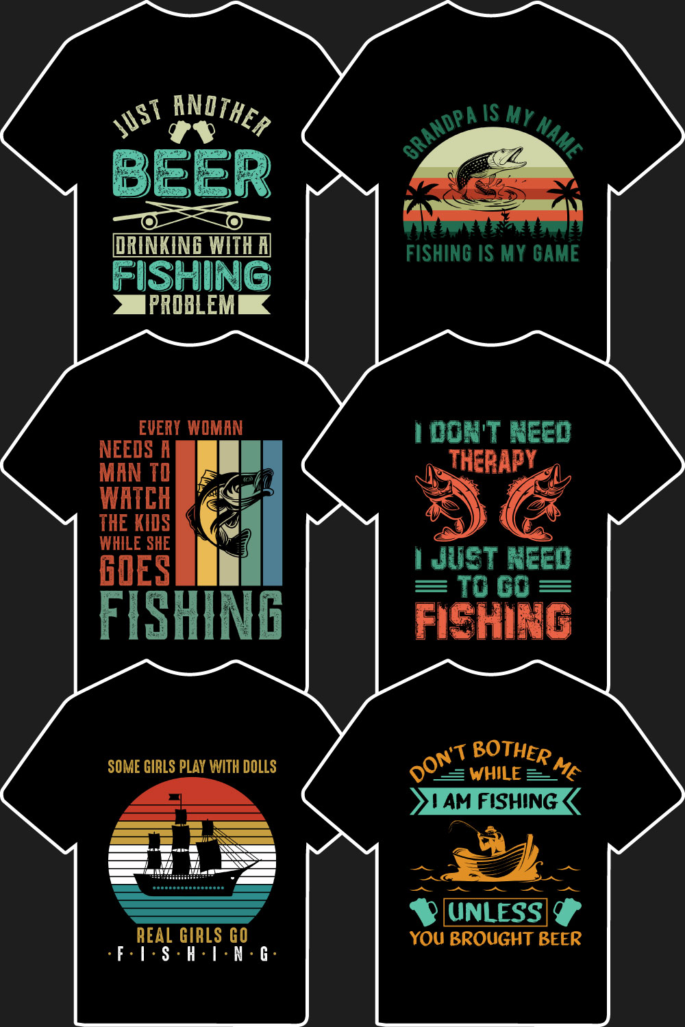 Fish T shirt Designs pinterest preview image.