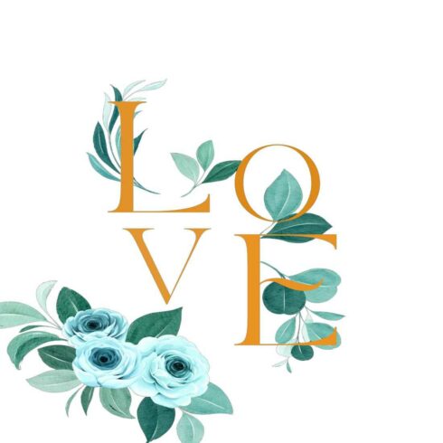 Beautiful Love Flowers T-shirt Design Png Printeble cover image.