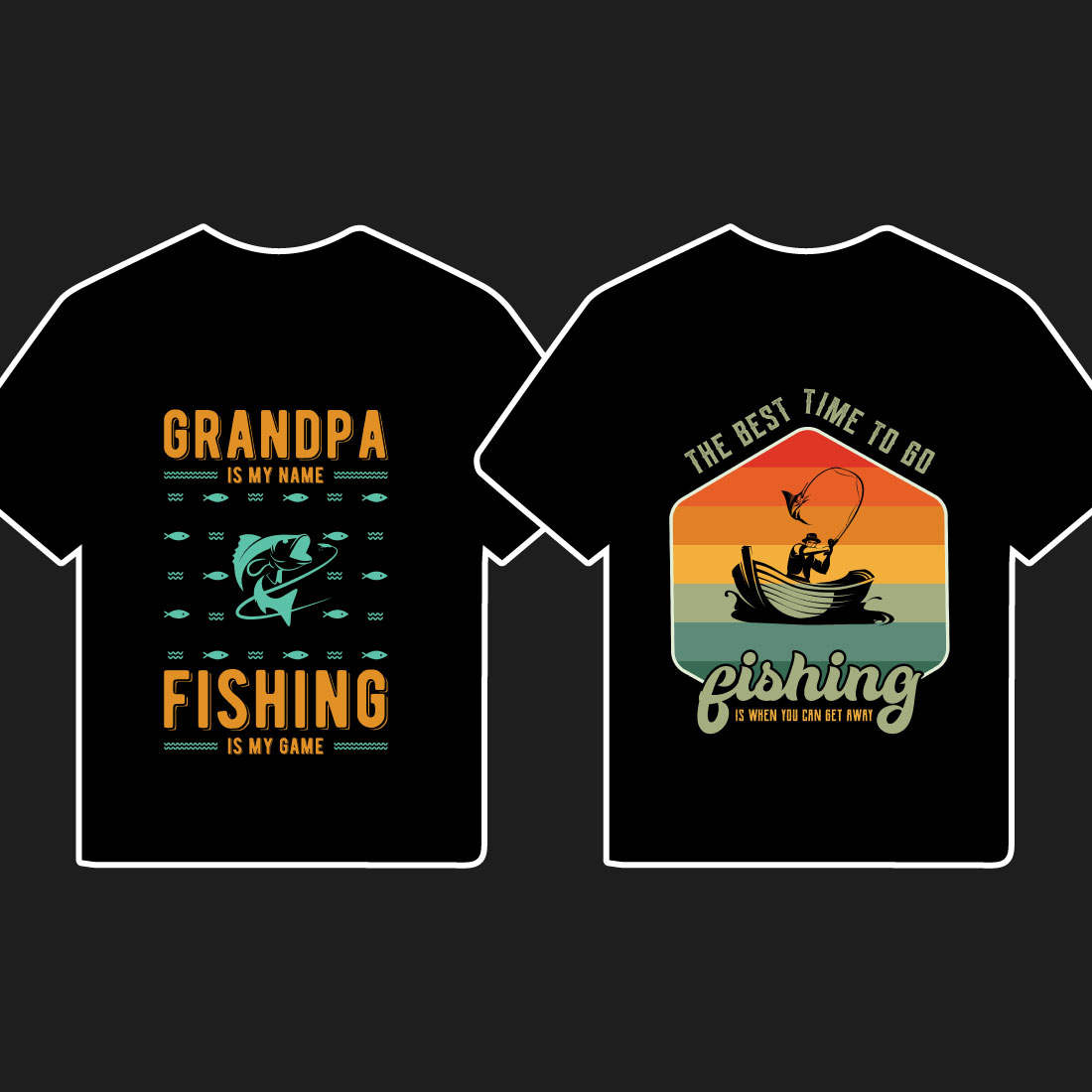 Fishing t shirt designs bundle - MasterBundles