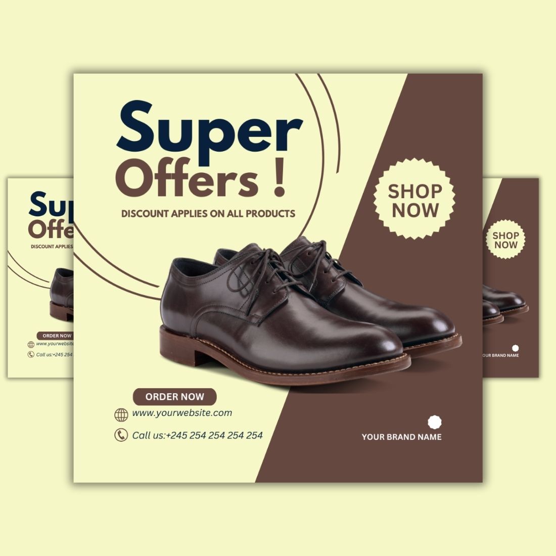 1 Instagram sized Canva Shoes Super Offer Deals Design Template Bundle – $4 preview image.