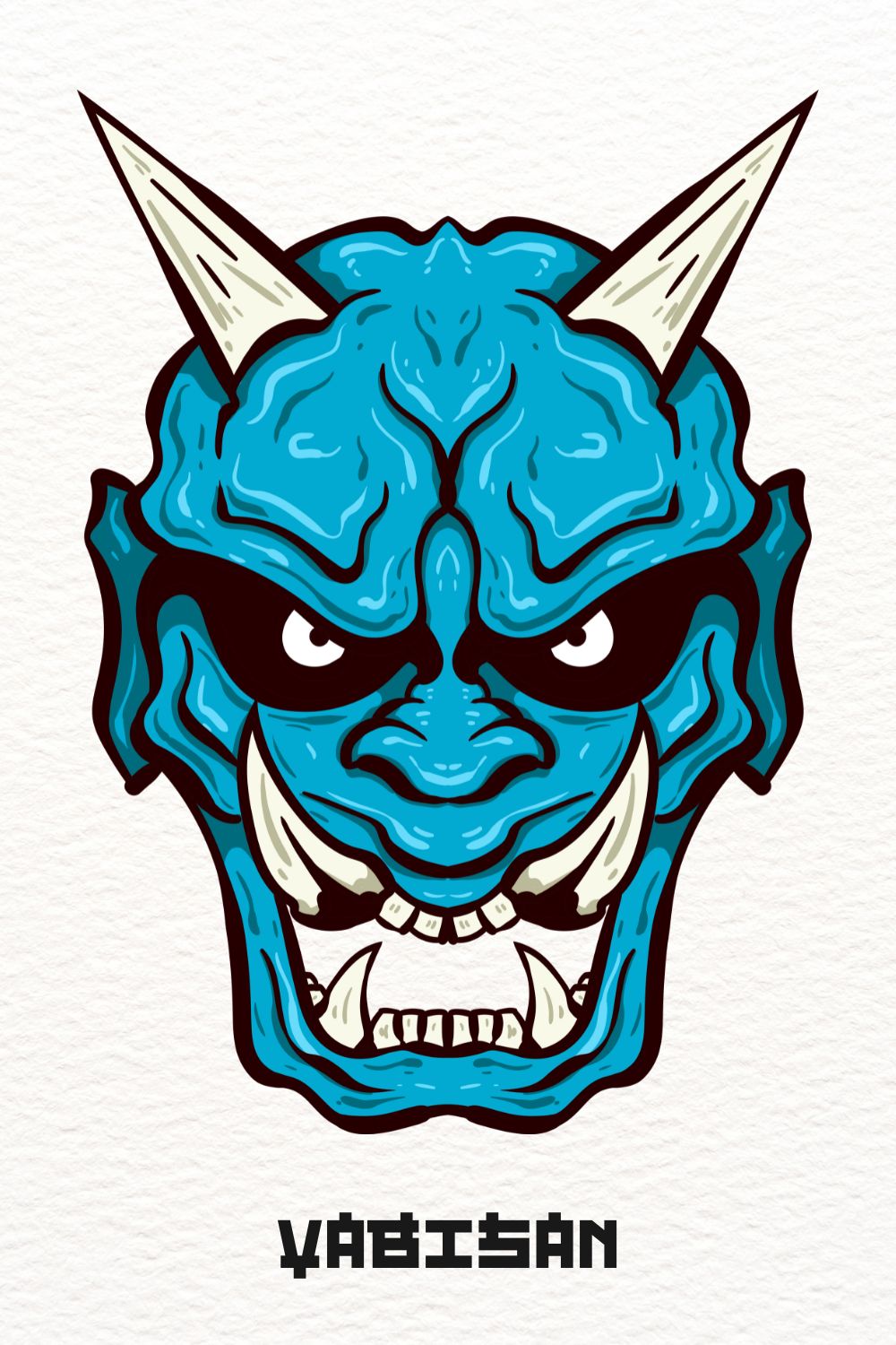 Oni Hannya Mask art 1 - Full Details pinterest preview image.