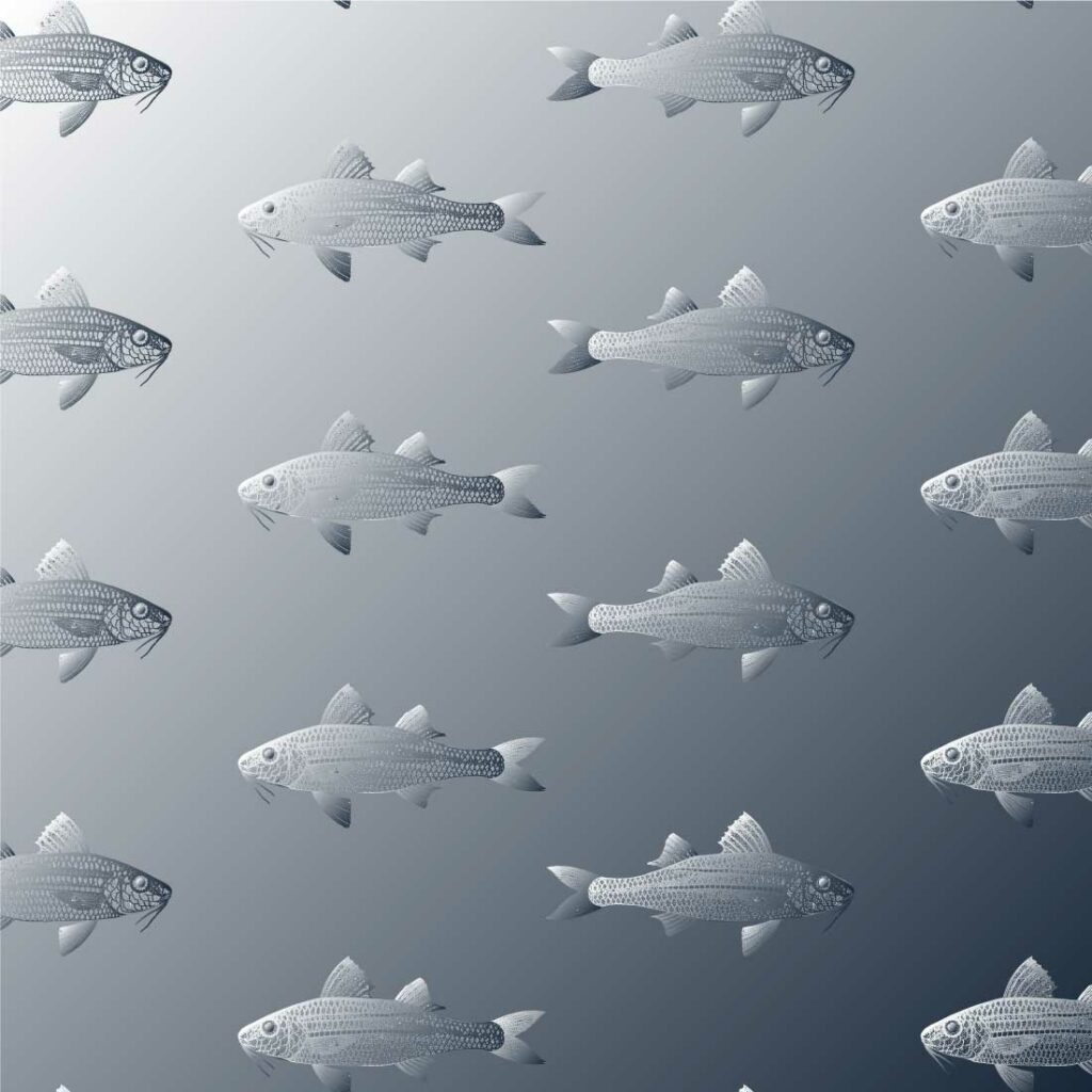 Fish Hand Drawn Seamless Pattern Pro Vector – MasterBundles