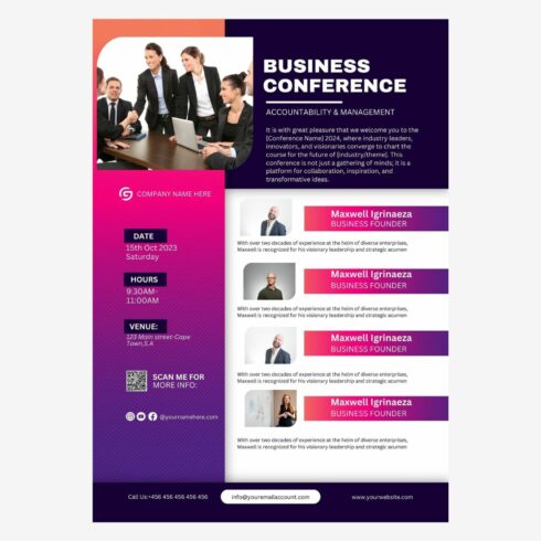 Business Conference Flyer Design Template cover image.