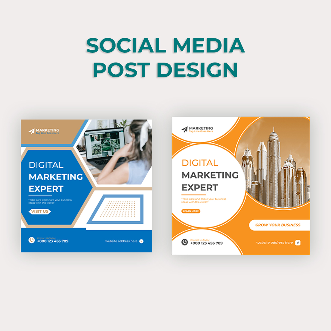 Digital marketing Social Media Post Design preview image.