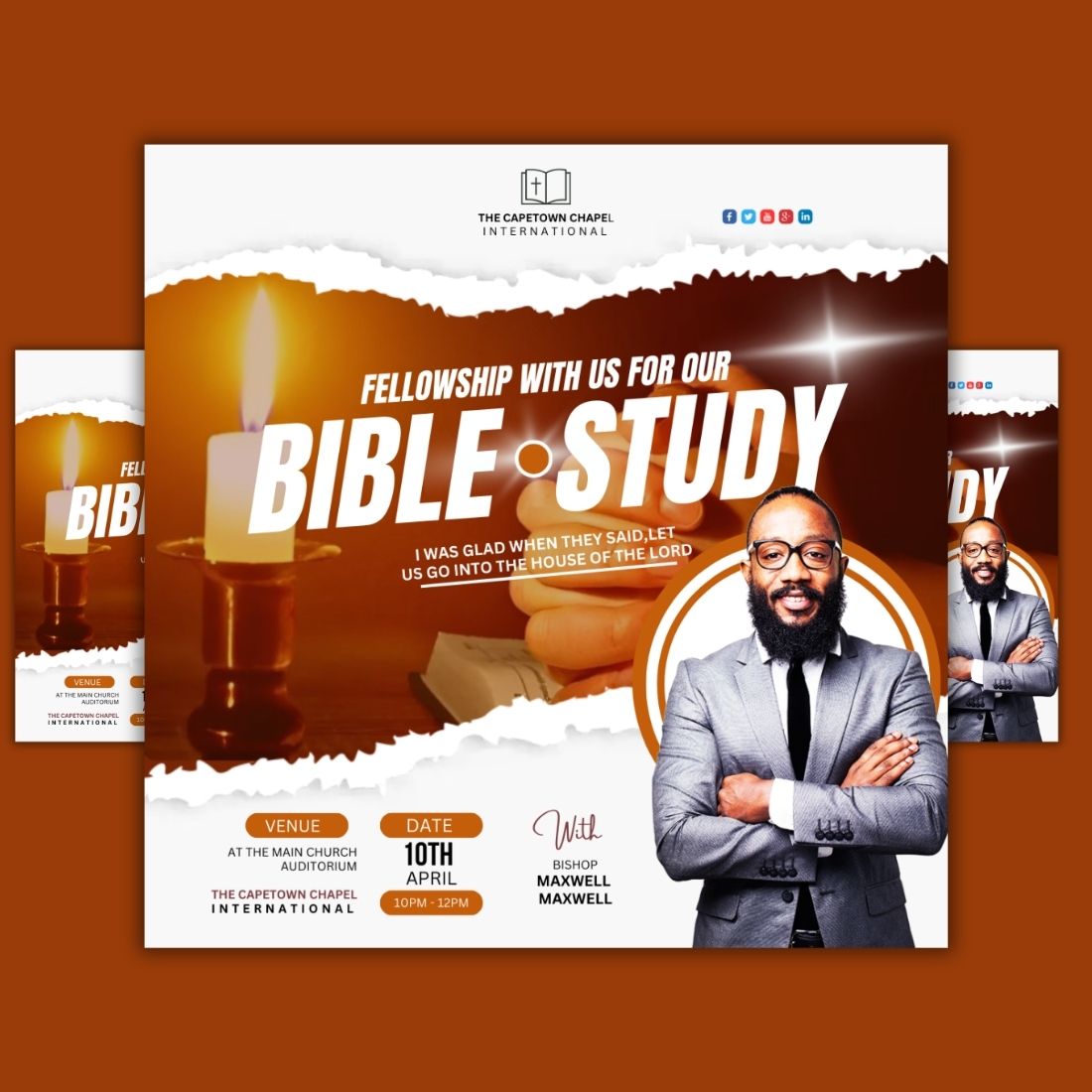 1 Instagram sized Canva Bibel Study Design Template Bundle – $4 preview image.