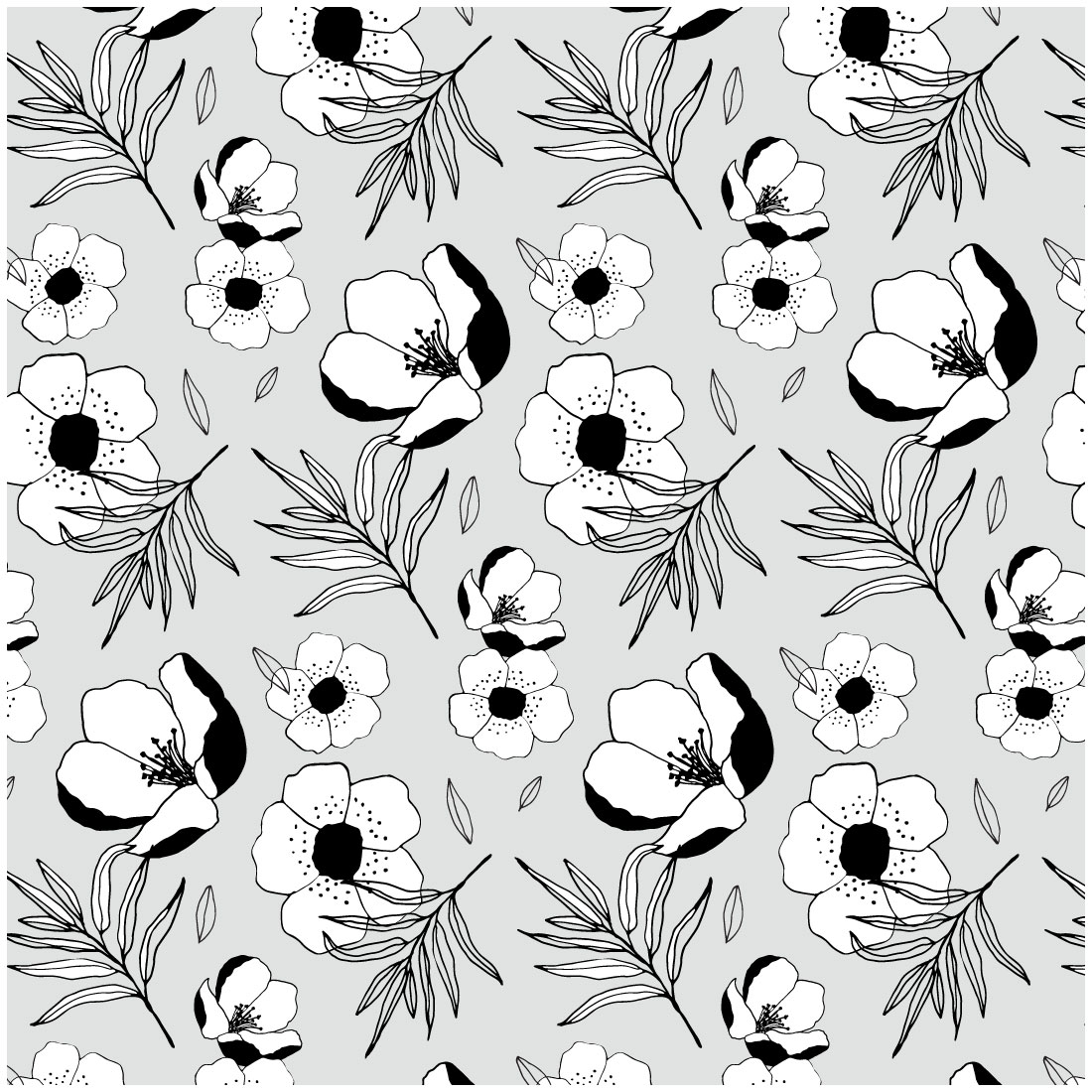 Graphic Flowers Patterns Elements preview image.