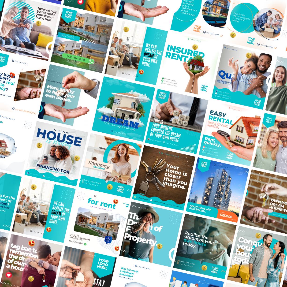 30 Real Estate Canva Templates For Social Media preview image.