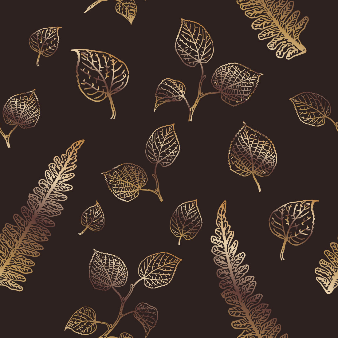 Golden Flower Patterns Collection preview image.