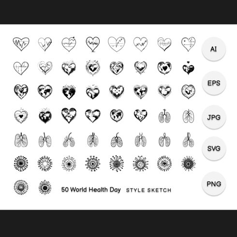 World Health Day Element Draw Black cover image.