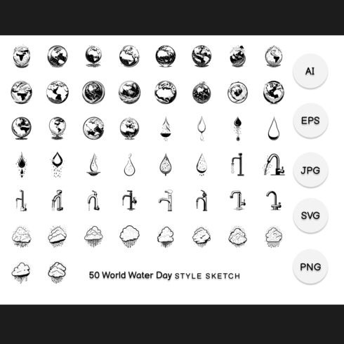 World Water Day Element Draw Black cover image.