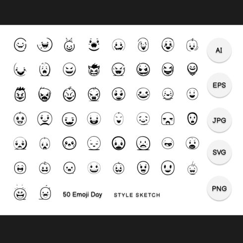Emoji Day Element Draw Black cover image.