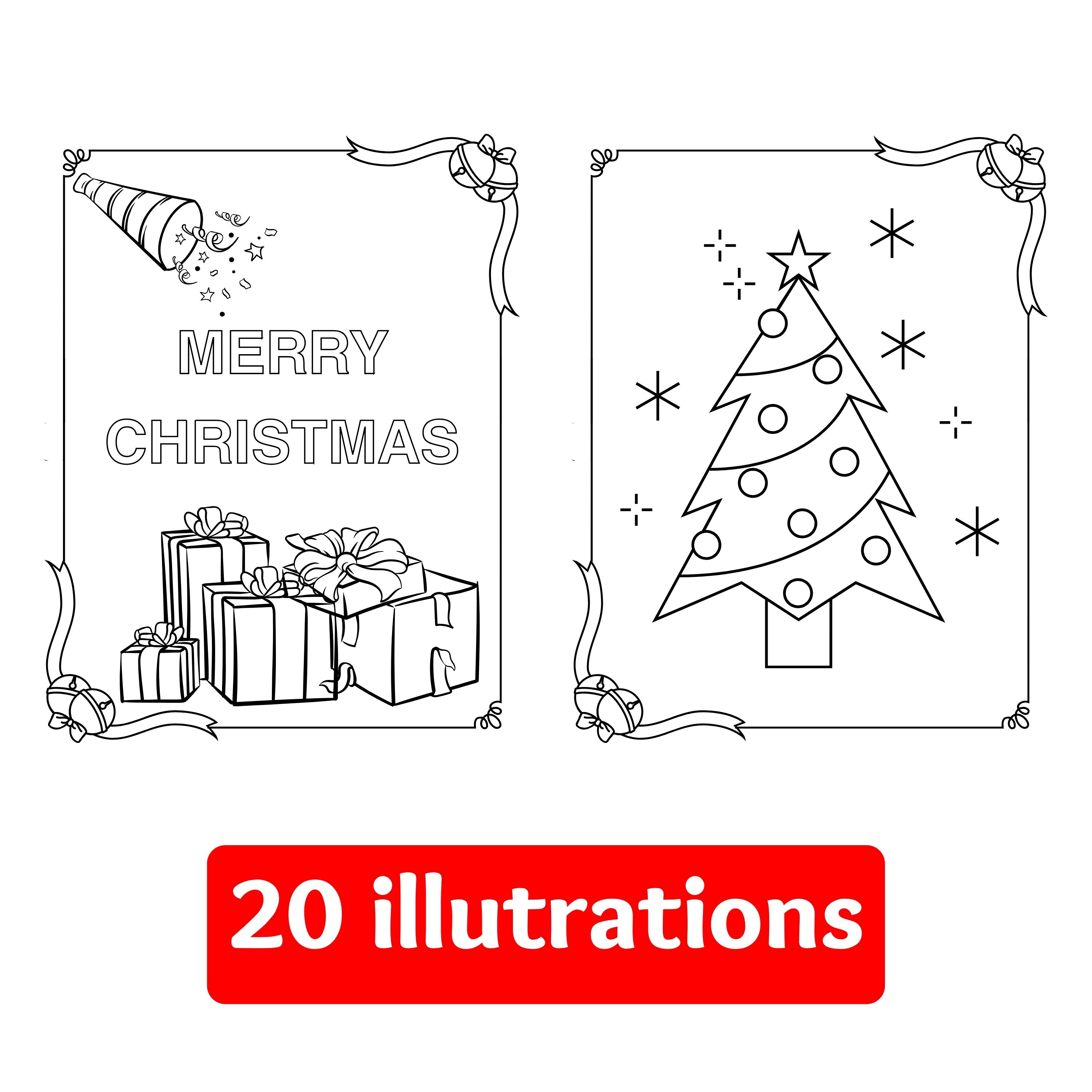 Christmas Coloring Book preview image.