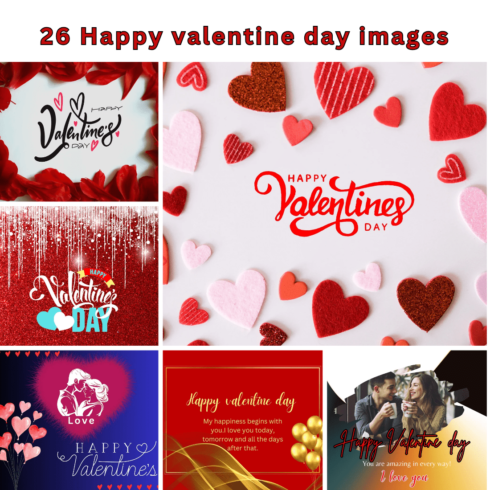 26 Happy valentine day vactor images cover image.