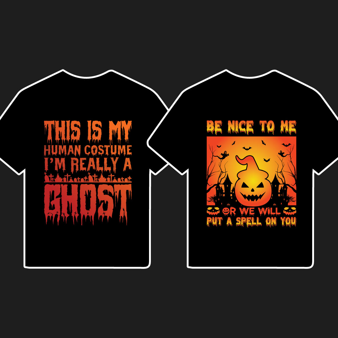 Halloween designs bundle for t shirt, mug, bag, stickers preview image.