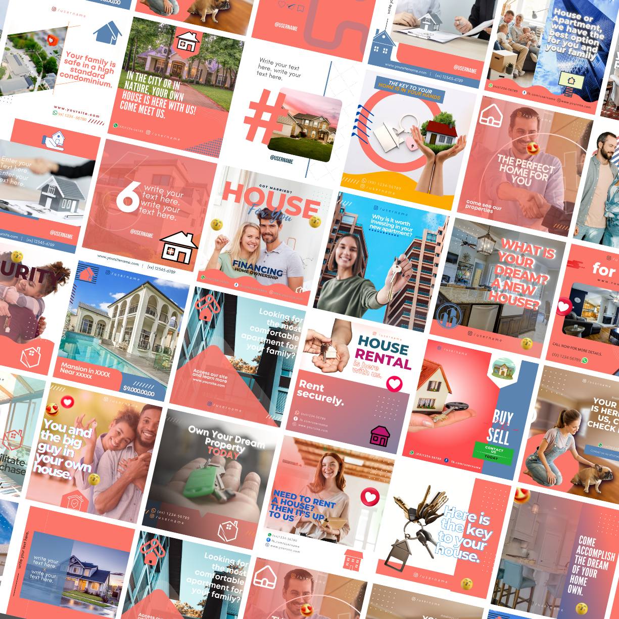 36 Real Estate Canva Templates For Social Media preview image.