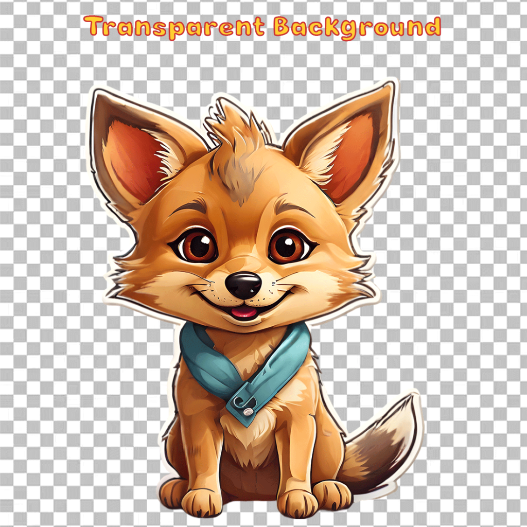 Jackal Sticker Cute Jackal Sticker 3 PNG's - MasterBundles
