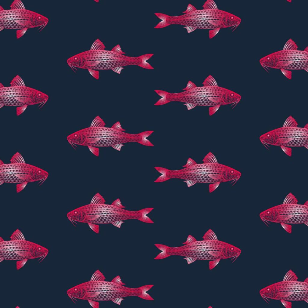 Fish Hand Drawn Seamless Pattern Pro Vector – MasterBundles