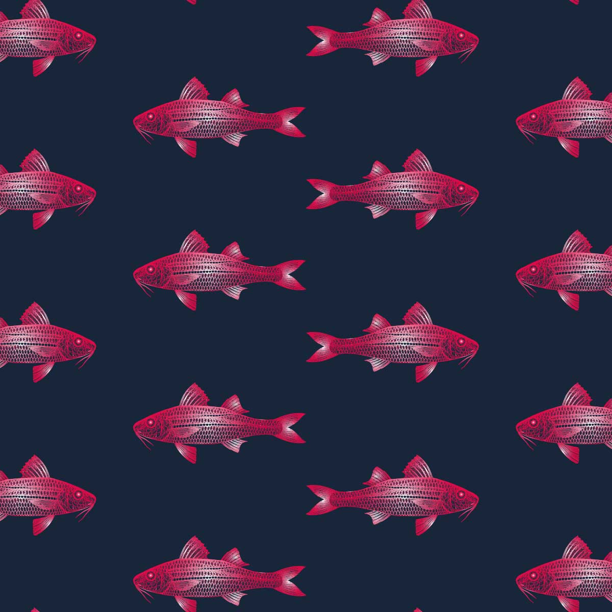 Fish Hand Drawn Seamless Pattern Pro Vector cover image.