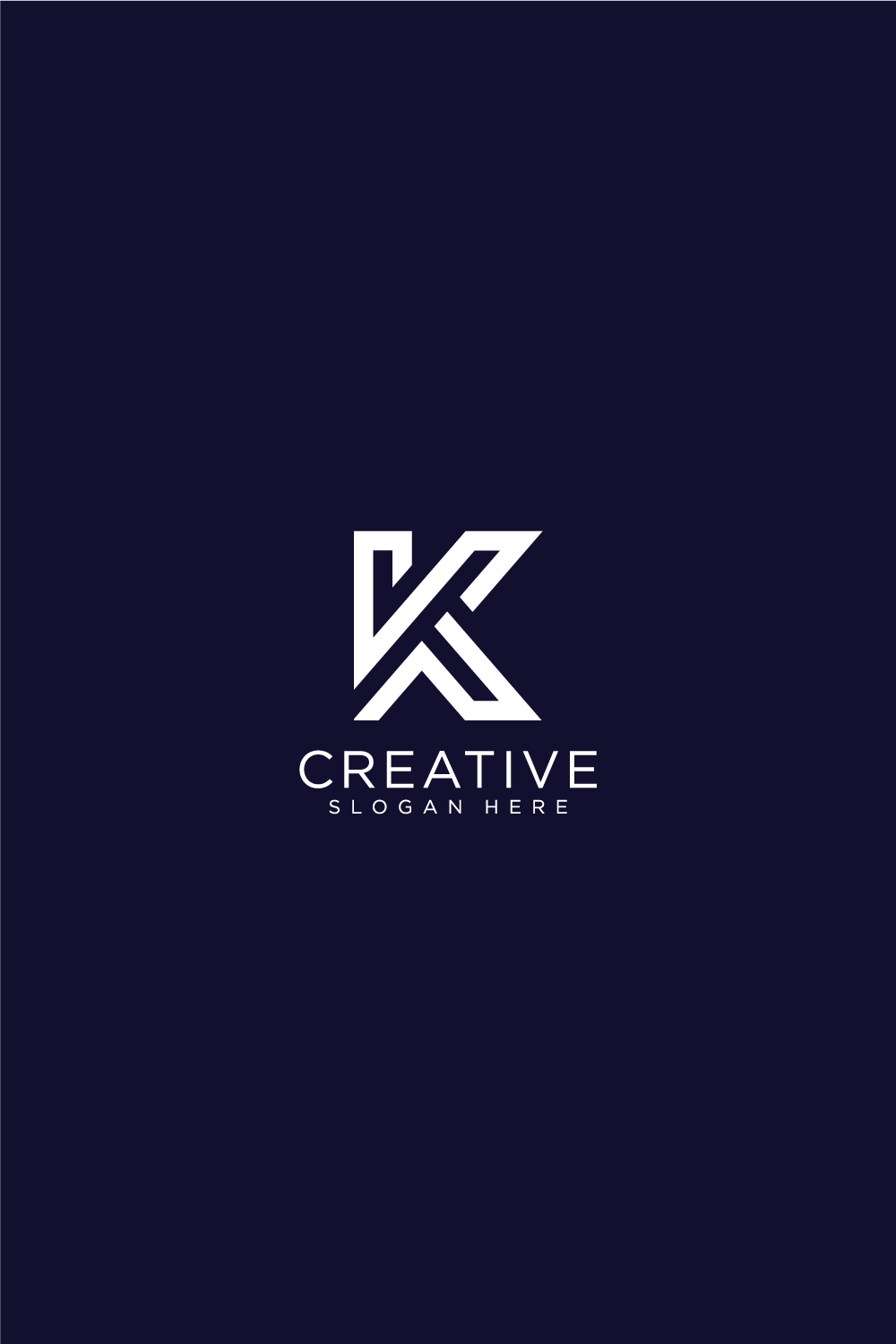 Set of creative letter k logo design template pinterest preview image.