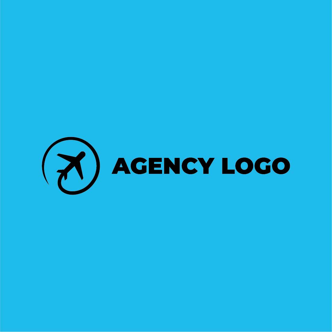 Vector logo design templates for airlines, airplane tickets, travel agencies, Agency Logo - planes and emblems preview image.