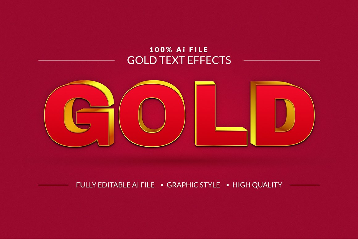 3d gold text effects style 798