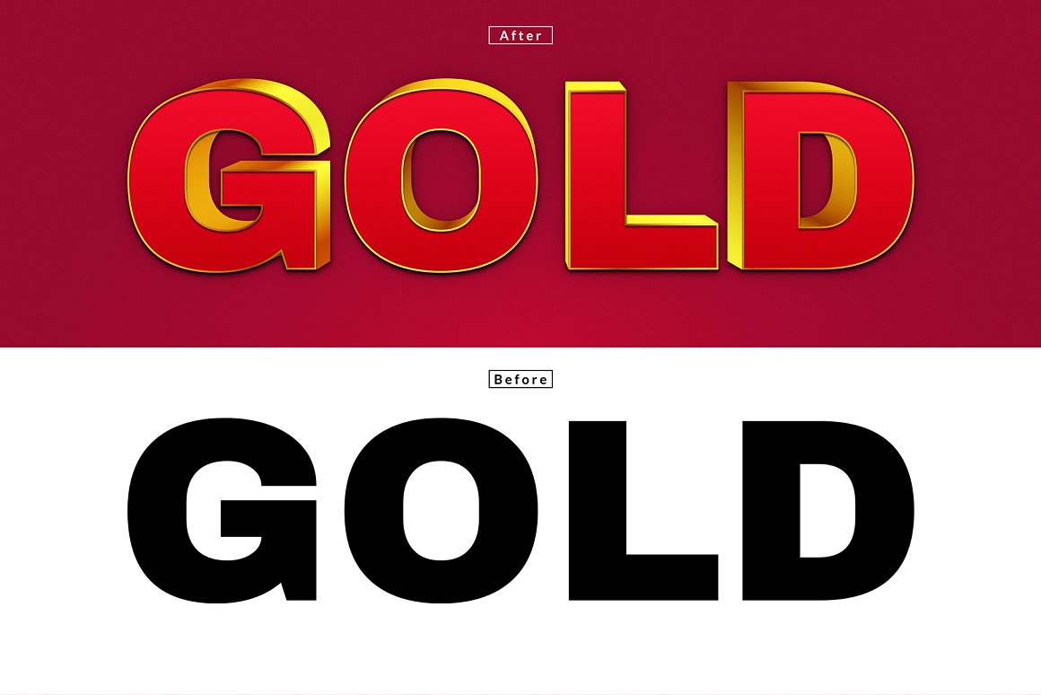 3d gold text effects style 03 988