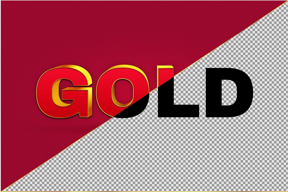 3d gold text effects style 04 905