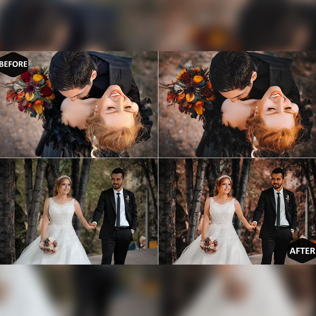 12 Autumn Wedding Lightroom Presets, Fall Mobile Preset, Bridal Best Desktop, Lifestyle Portrait Theme Instagram LR Filter DNG Moody Romance preview image.