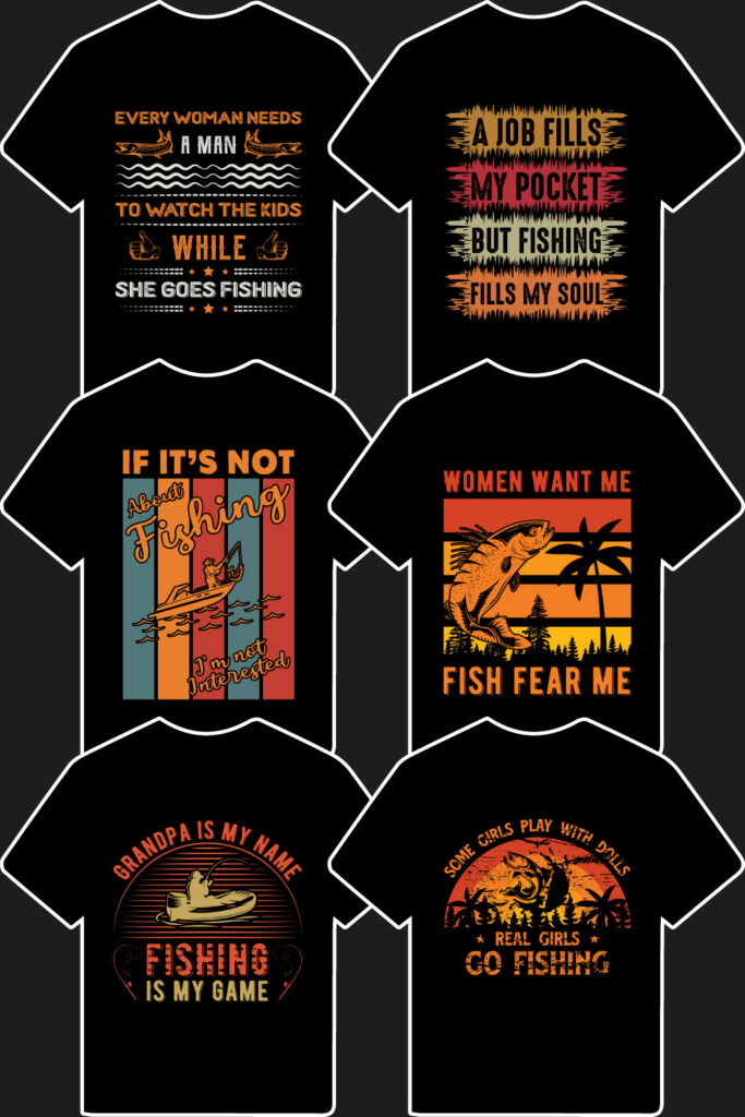 10 Fishing T shirt Design Vector Bundle. - MasterBundles