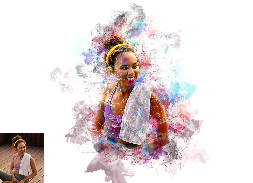 Traditional Watercolor Painting Photoshop Action - MasterBundles