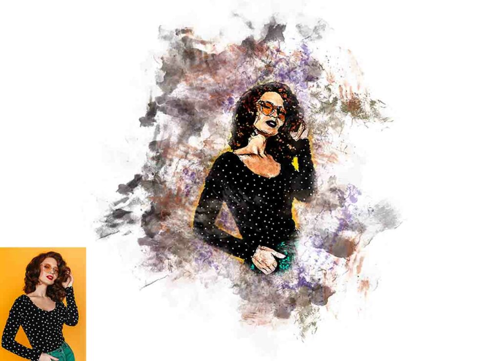 Art Watercolor Painting Photoshop Action - MasterBundles