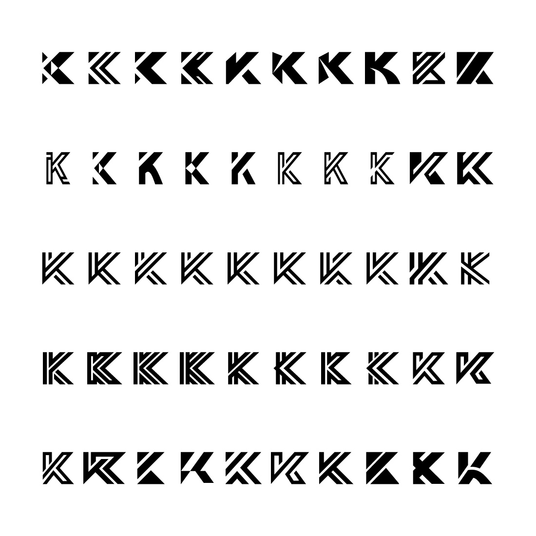 K logo design collection Modern K letter logo vector template set preview image.