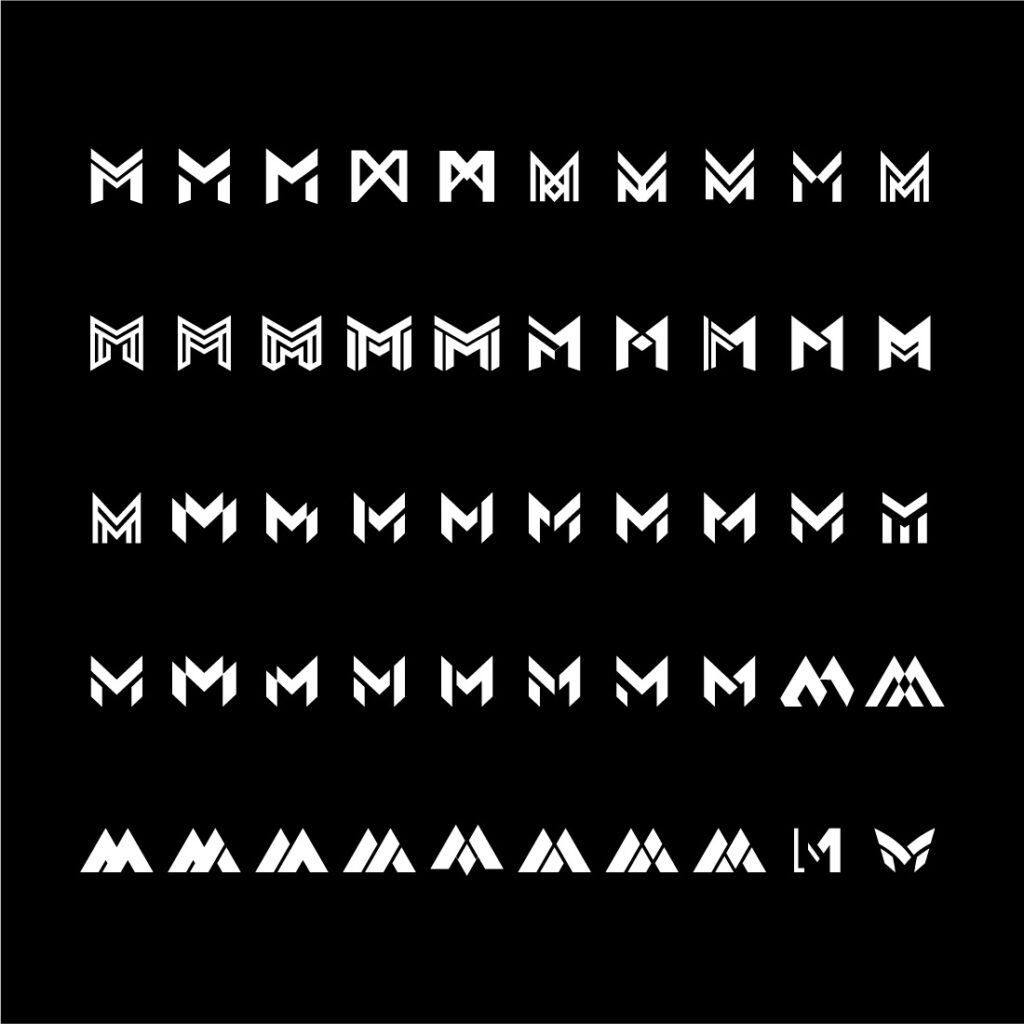 m logo design collection. Modern m letter logo vector template set ...