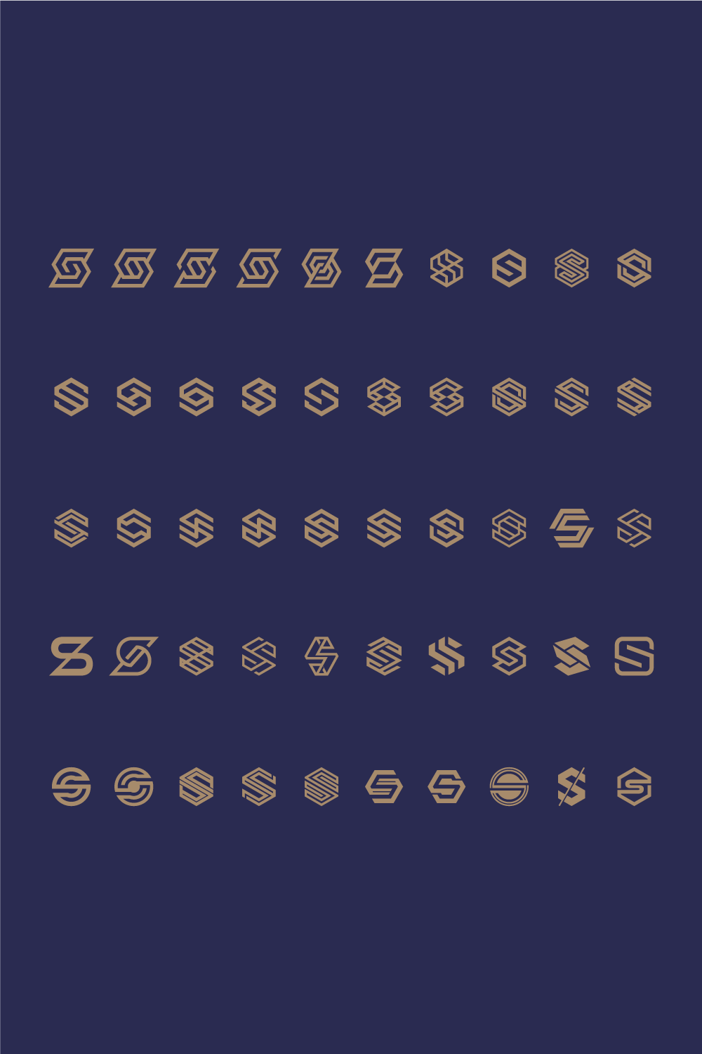 set of letter s logo vector design pinterest preview image.