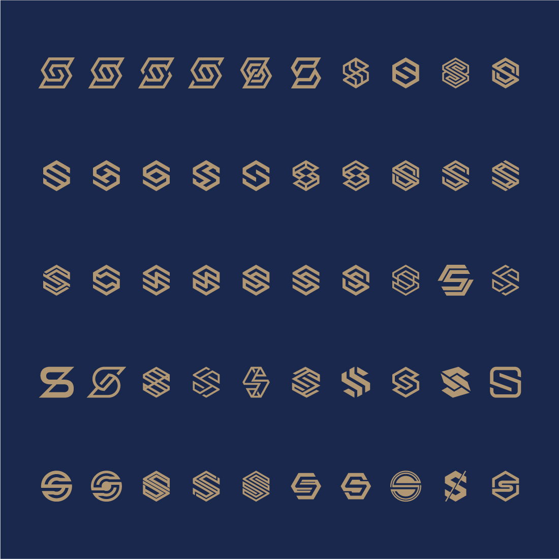 set of letter s logo vector design preview image.
